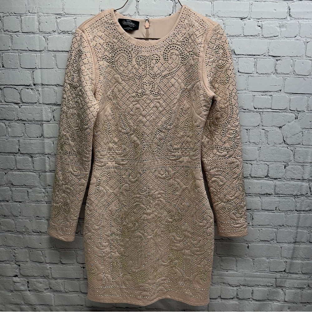 Bebe Addiction sparkle embellished texture dress size M